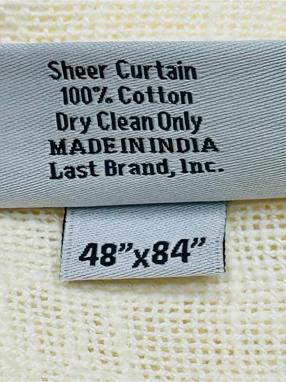 QUINCE Set Of 2 48x84 Cotton Sheer Curtains Ivory 9950